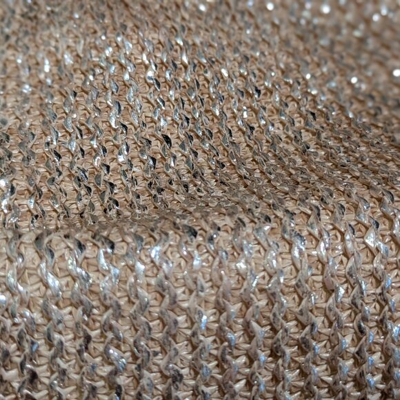 Anthropologie Silver Rattan Clutch - Picture 5 of 7